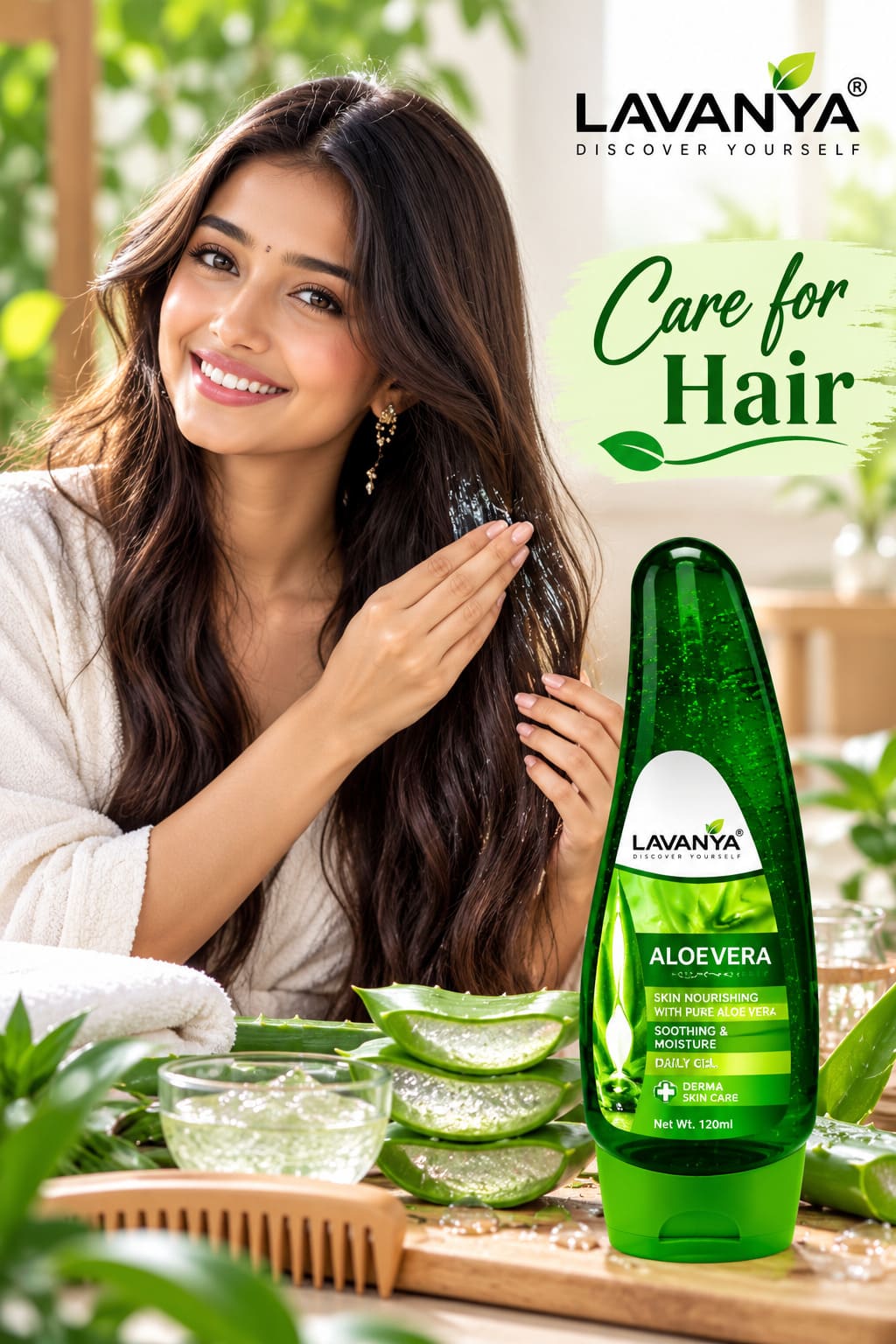 lavanya alovera gel care for hair