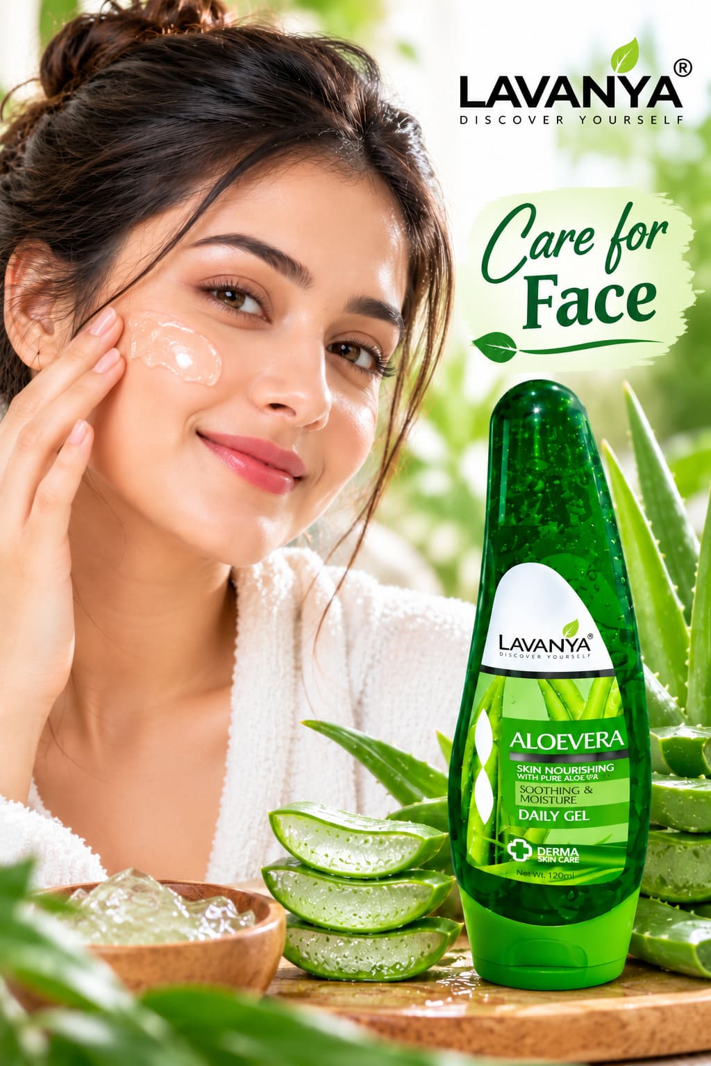 lavanya alovera gel care for face -it good for face texture
