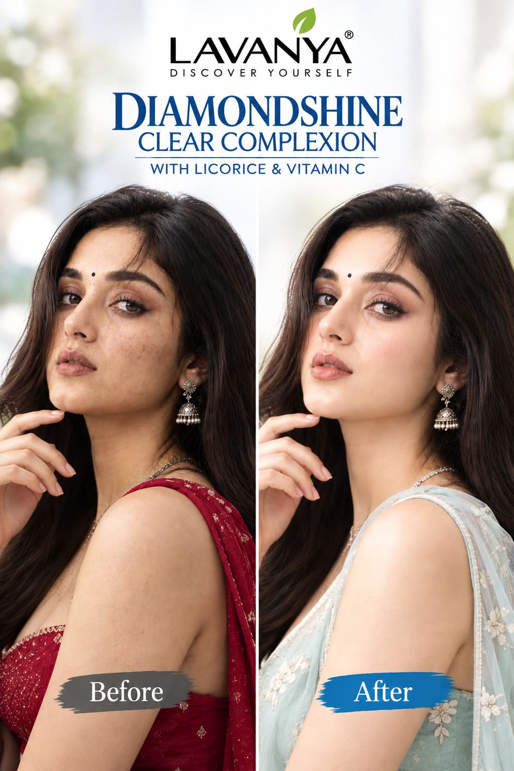 lavanya diamondshine before after look