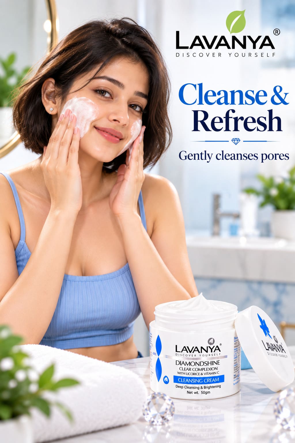 lavanya diamondshine facial kit cleanse and referesh