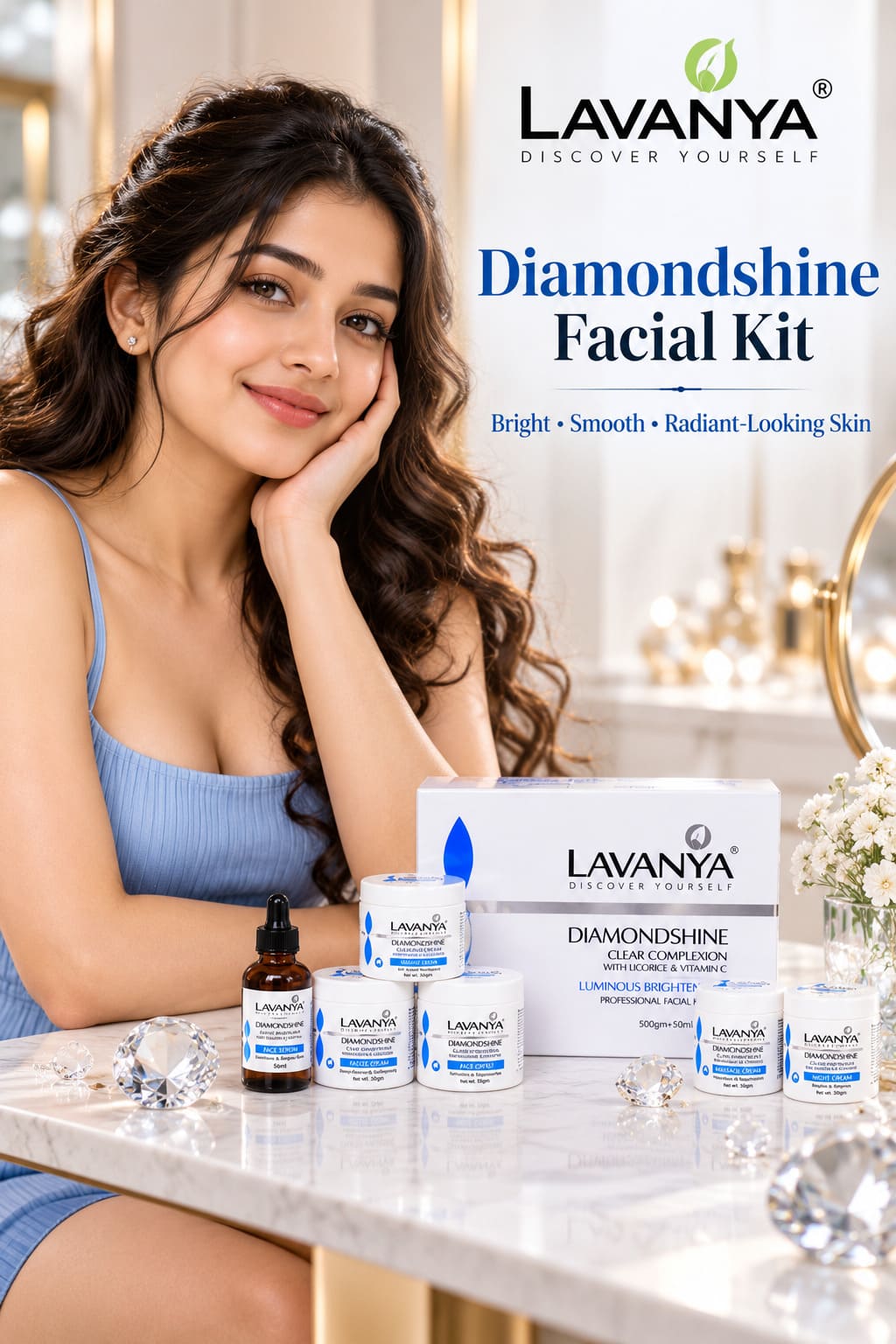 lavanya diamondshine facial kit for glowing skin