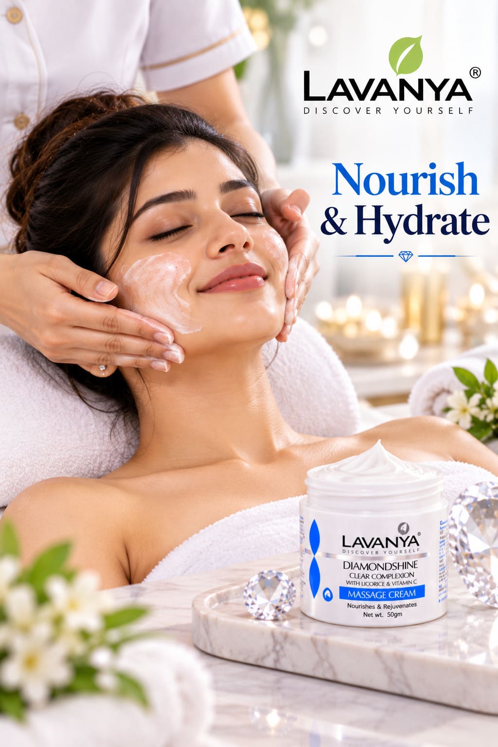 lavanya diamondshine facial kit nourish and hydrate