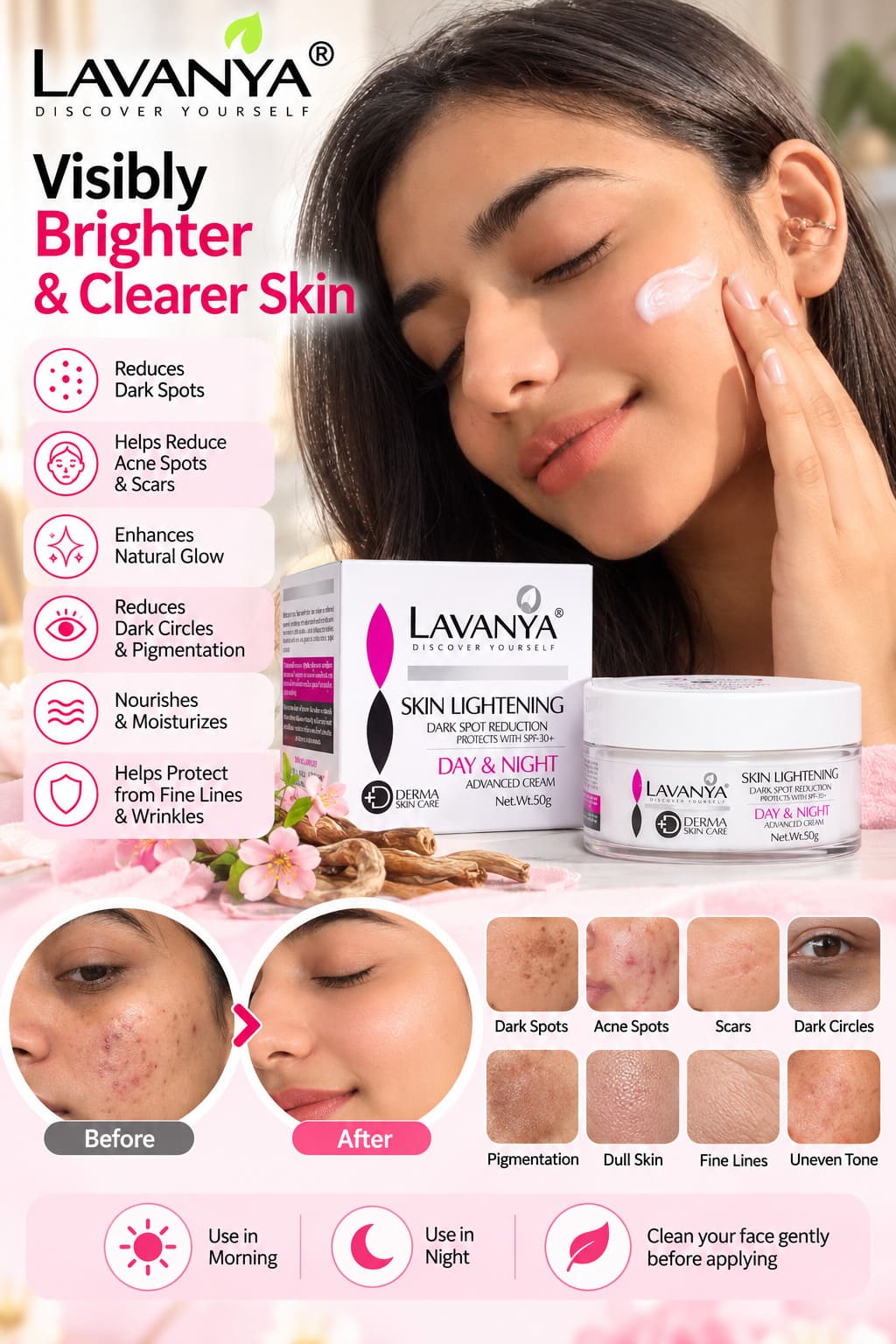 lavanya skin lightening day night cream for daily use