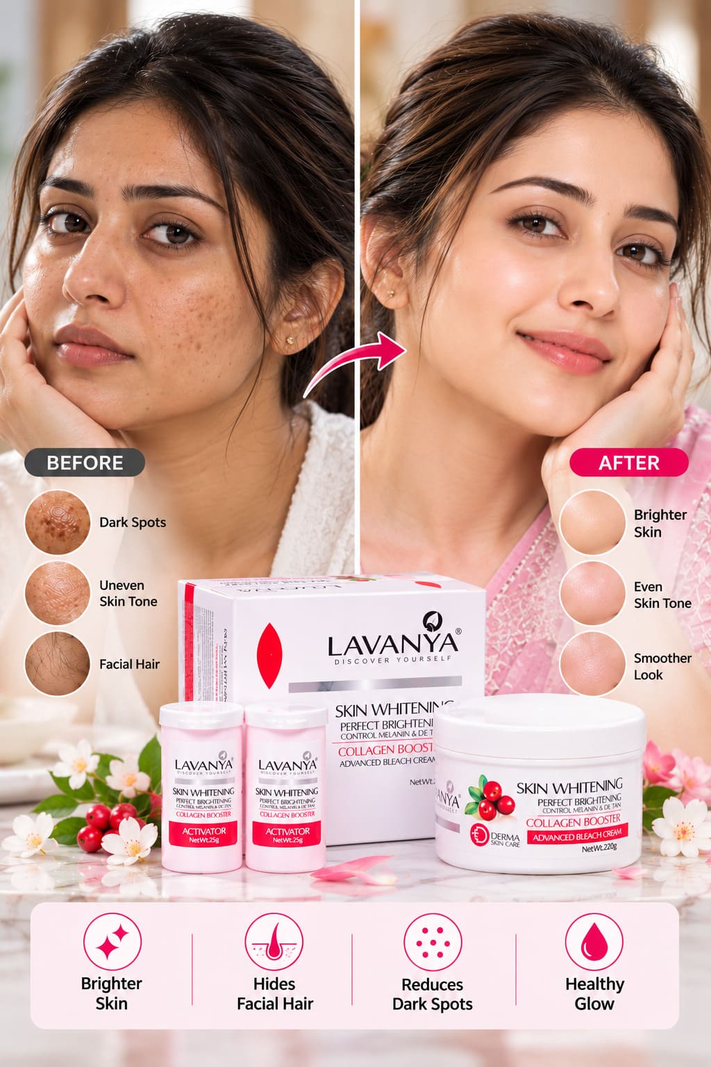 LAVANYA Skin Whitening Bleach | Brightening & De-Tan - Image 5