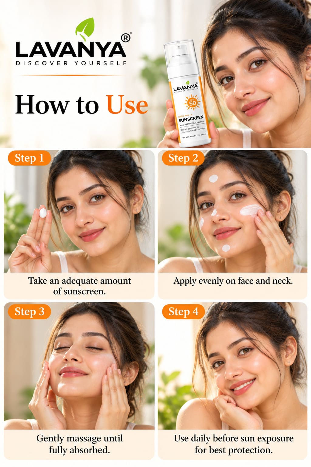 lavanya sunscreen spf 50 how to use