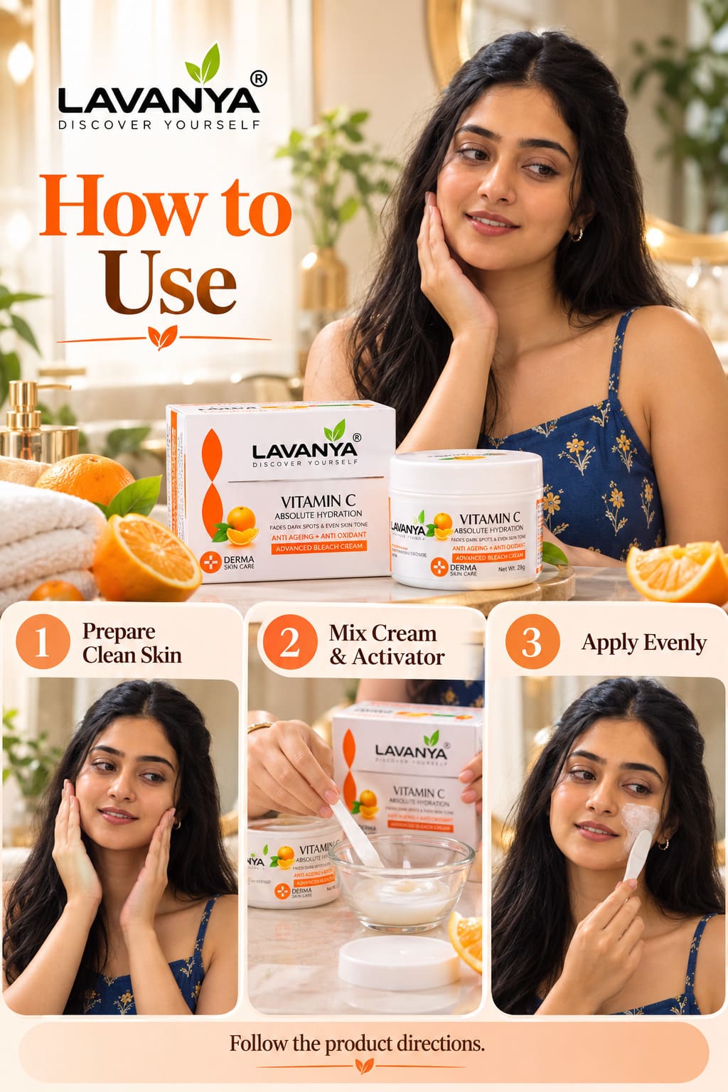 lavanya vitamin c bleach how to use