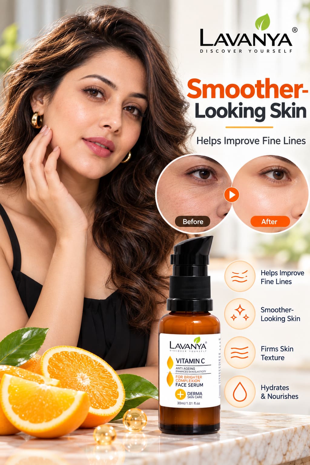 lavanya vitamin c face serum smoother skin