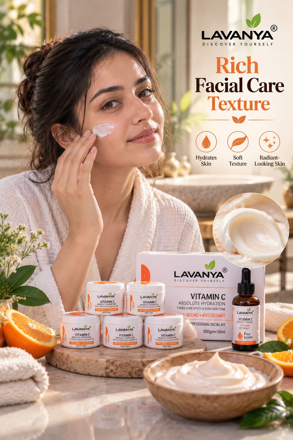 lavanya vitamin c face kit rich facial texture