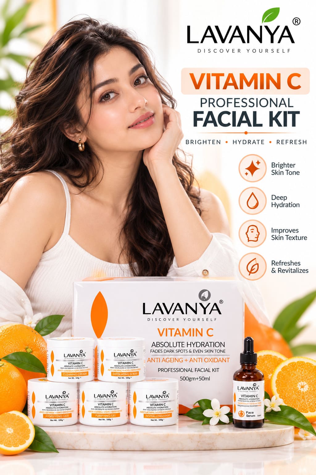 vitamin c anti ageing and anti oxidant facial kit