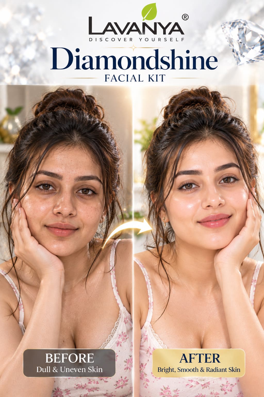lavanya diamondshine facial kit before after effects