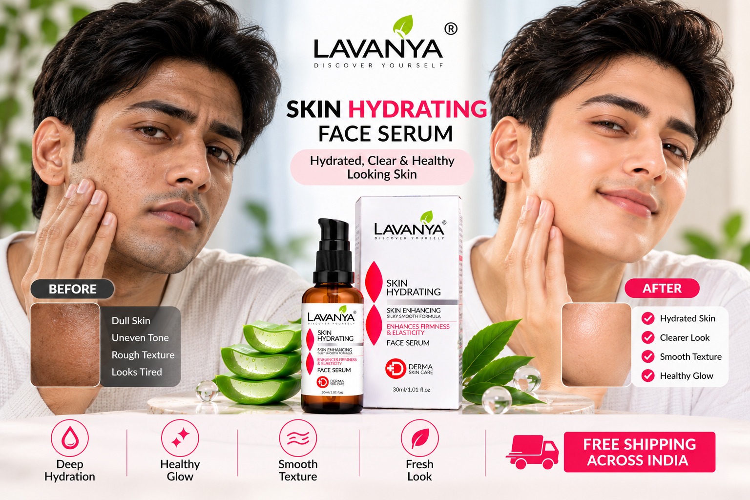 lavanya face serum remove oily skin to hyderating and fresh