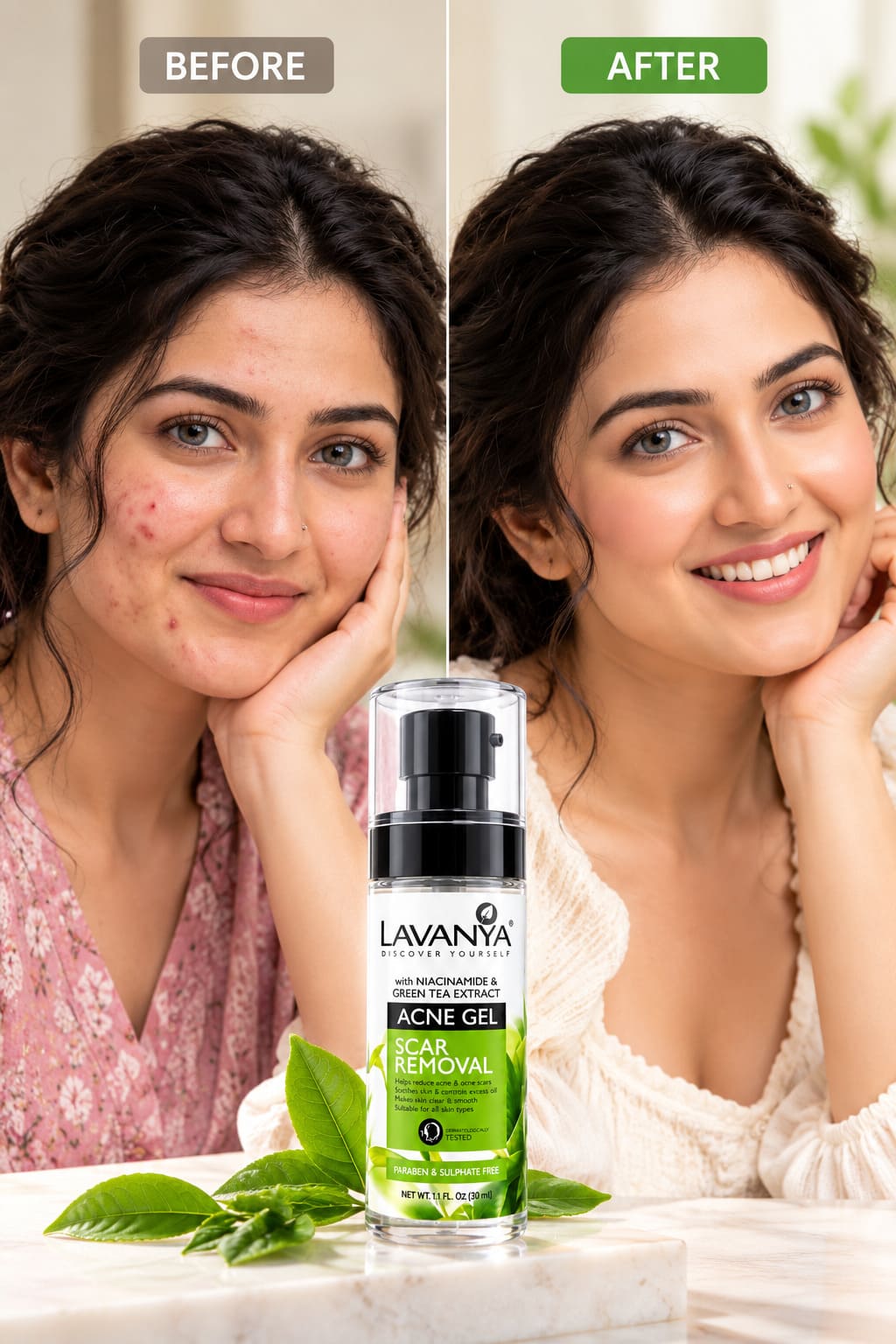 lavanya acne before after effect