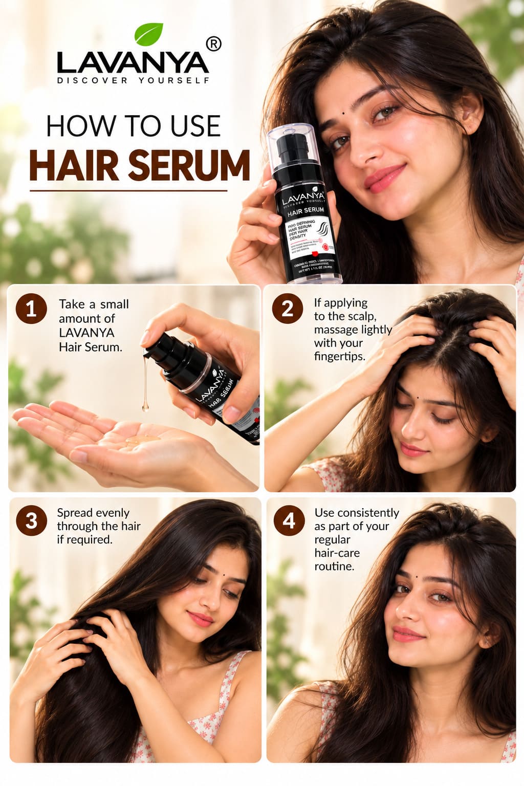 lavanya hair serum use process