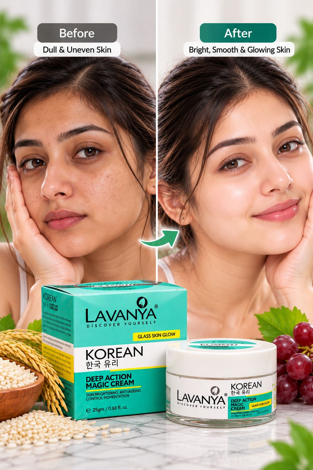 lavanya korean deep action magic cream effect