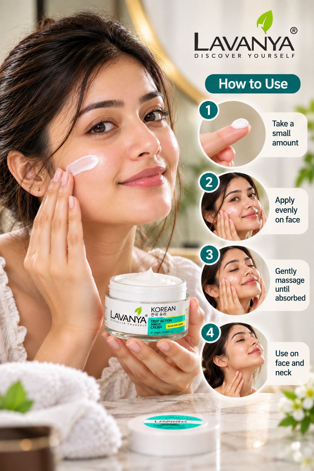 lavanya korean deep action magic cream -how to use
